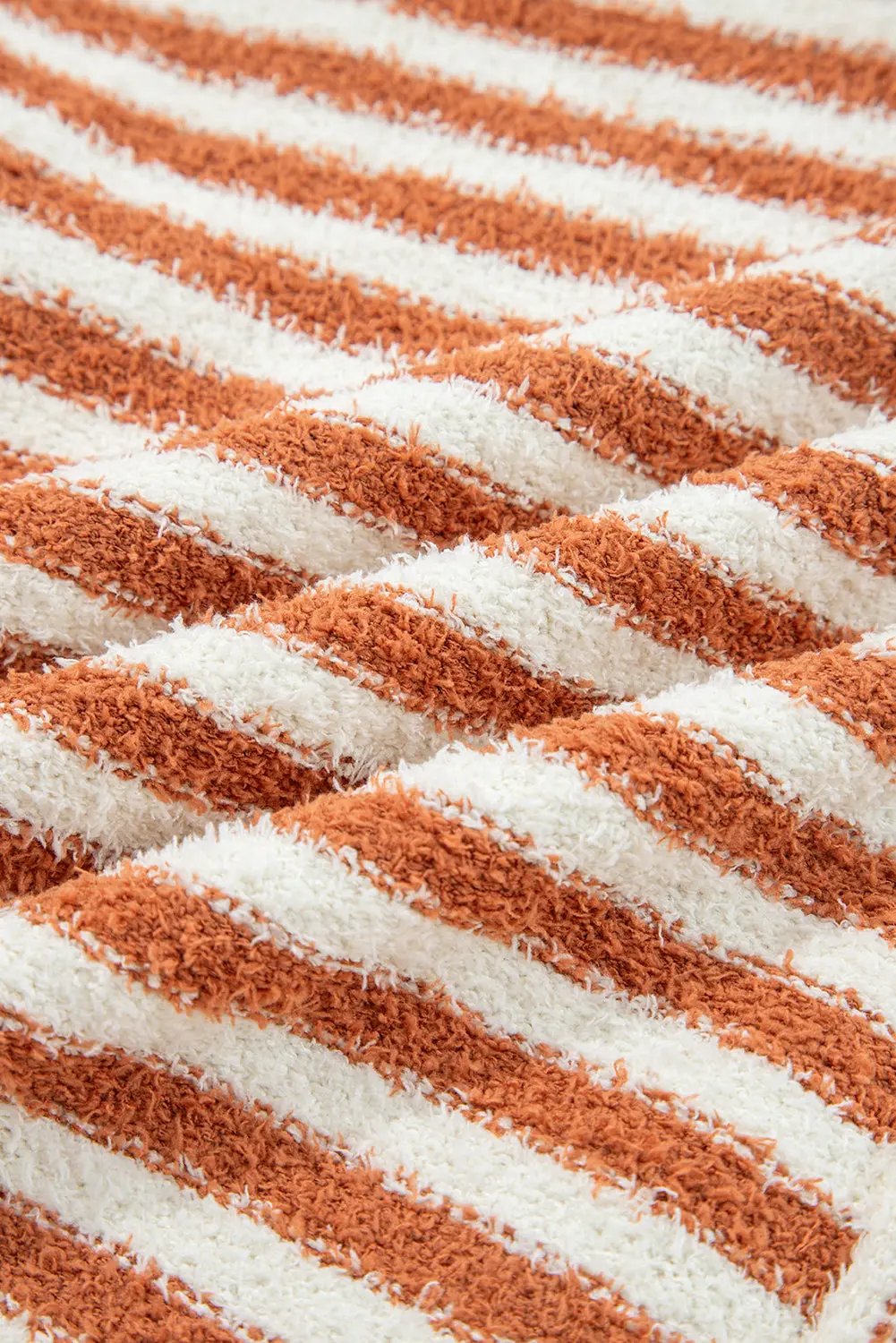 Orange Stripe Cowl Neck Drop Shoulder Sweater For Women Dear-Lover Dropshipping