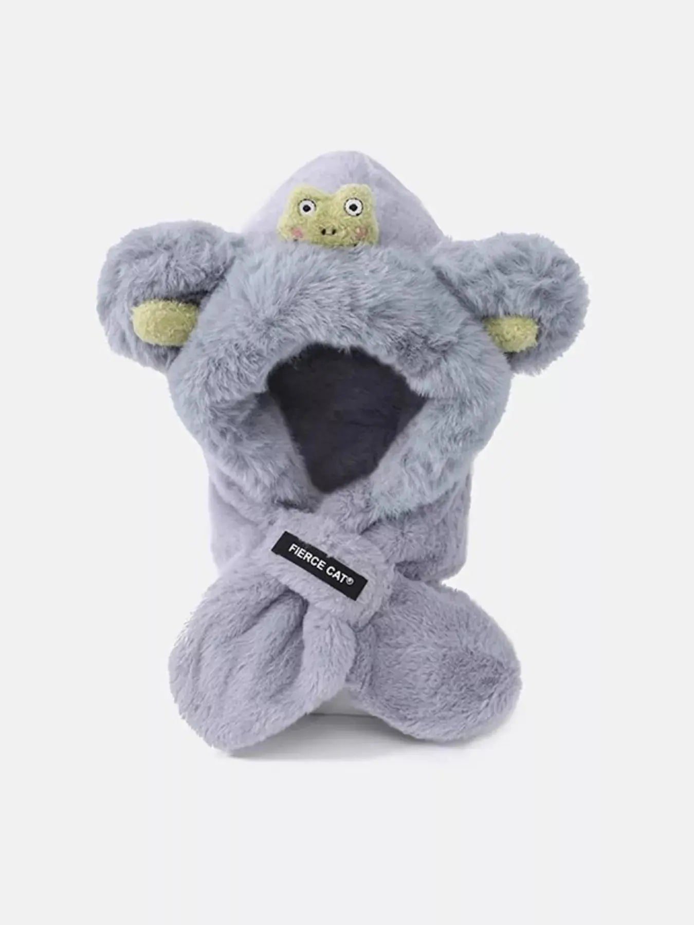 Children's Frog Plush Scarf Hat Simply Love