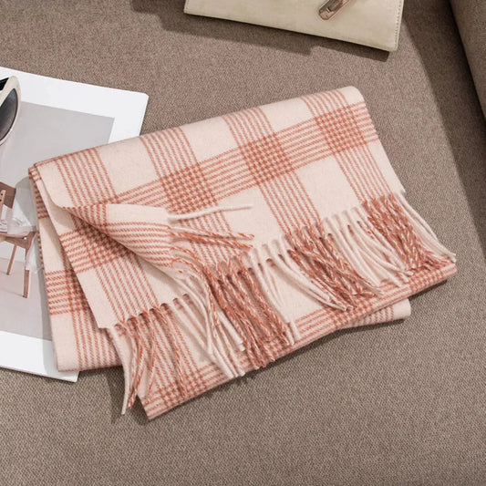 Plaid Fringe Scarf Simply Love