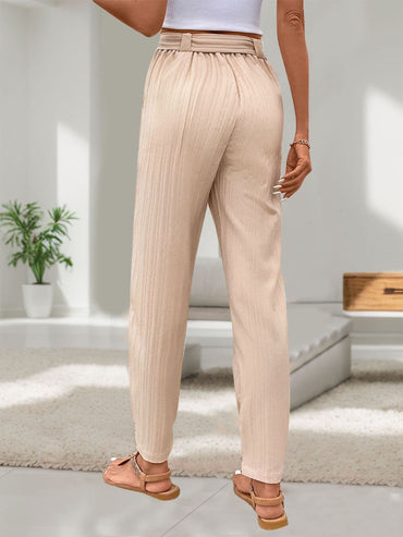 Tied High Waist Pants.