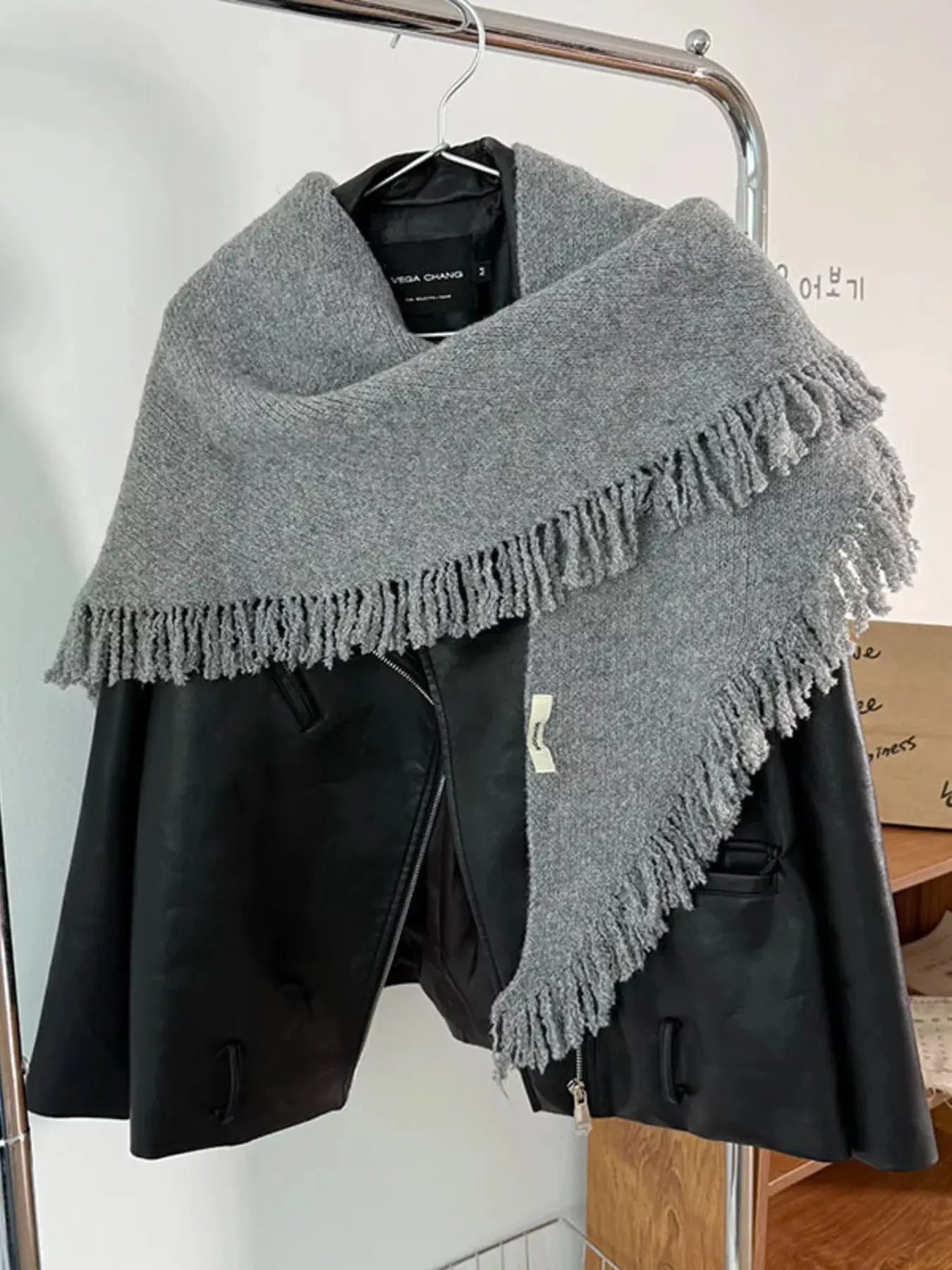 Fringe Trim Knit Scarf Simply Love