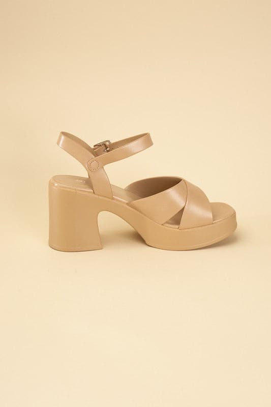 TOUCH-S Crisscross Sandal Heels.