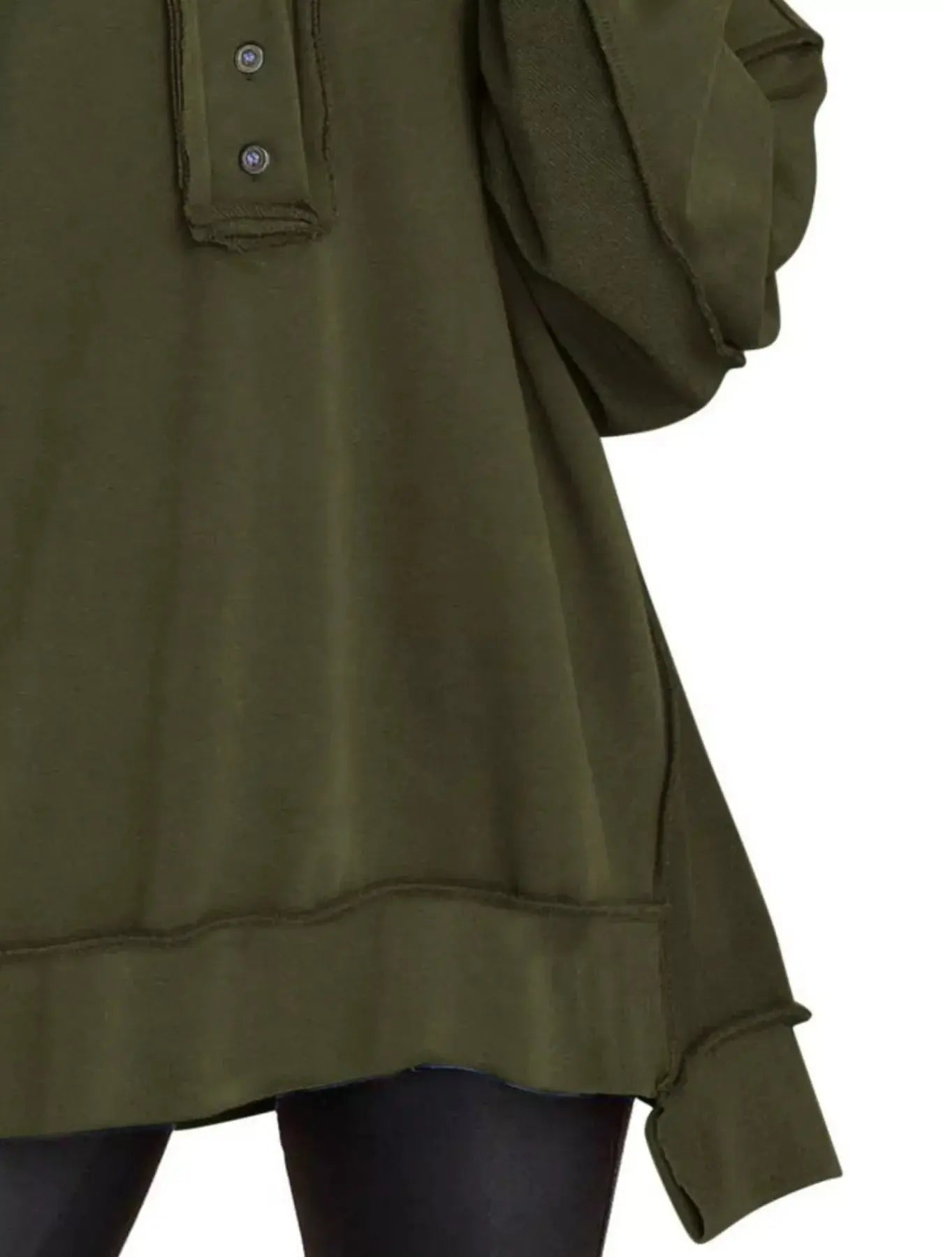 Half Snap Long Sleeve Sweatshirt Simply Love