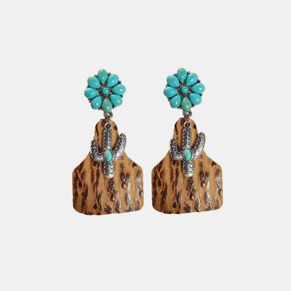 Desert Dream Turquoise Cactus Earrings