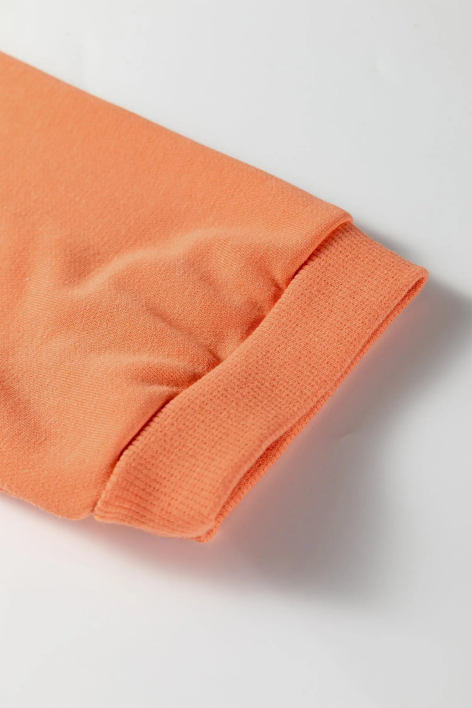 Grapefruit Orange Floral Bow Patchwork Sweatshirt With Exposed Seams Slit Baggy Dear-Lover Dropshipping