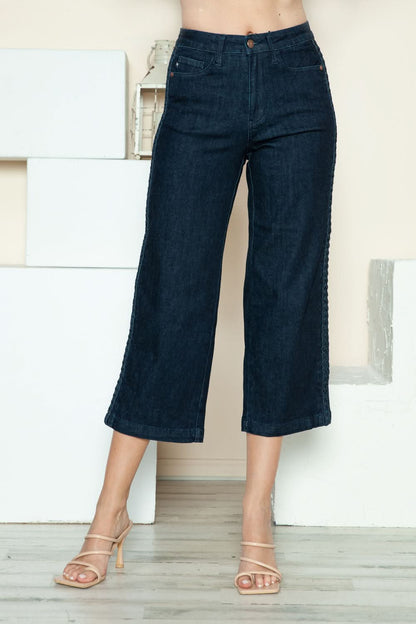 Judy Blue wide leg cropped jeans