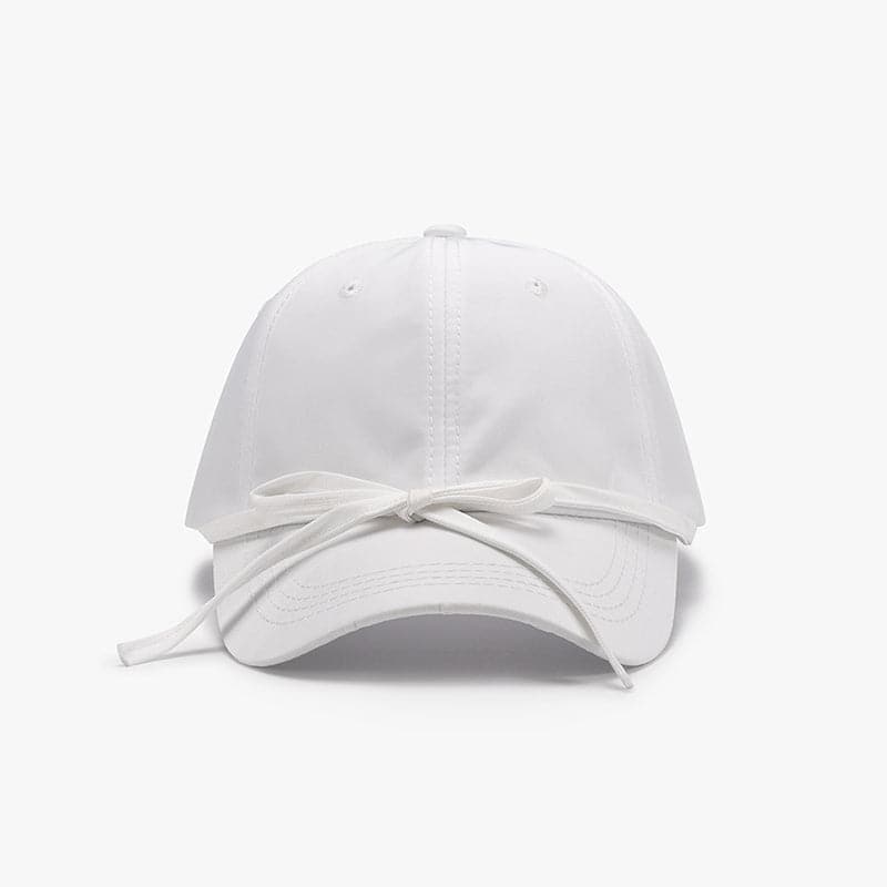 Tied Bow Cotton Baseball Cap.