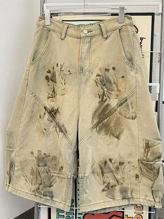 Men's Plus Size Vintage Wash Denim Shorts Simply Love