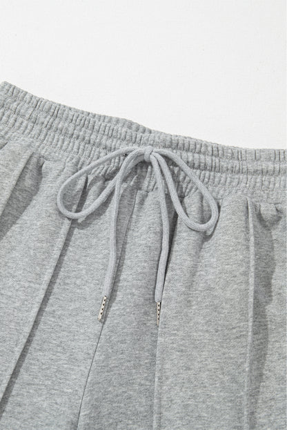 Chic gray wide leg sweatpants