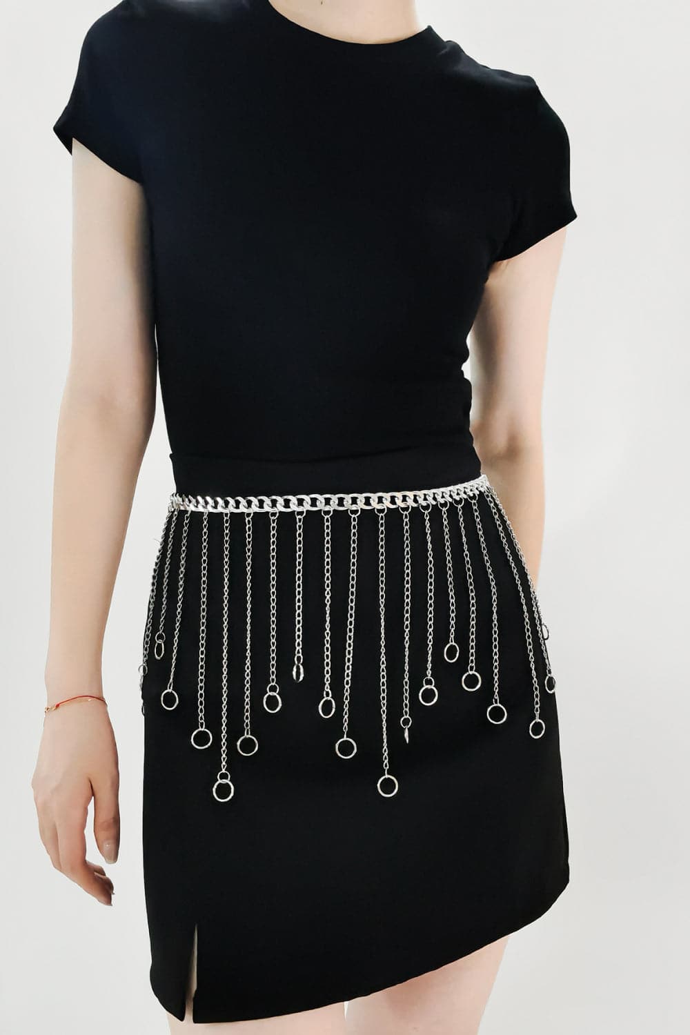 Fringe Chain Alloy Belt.