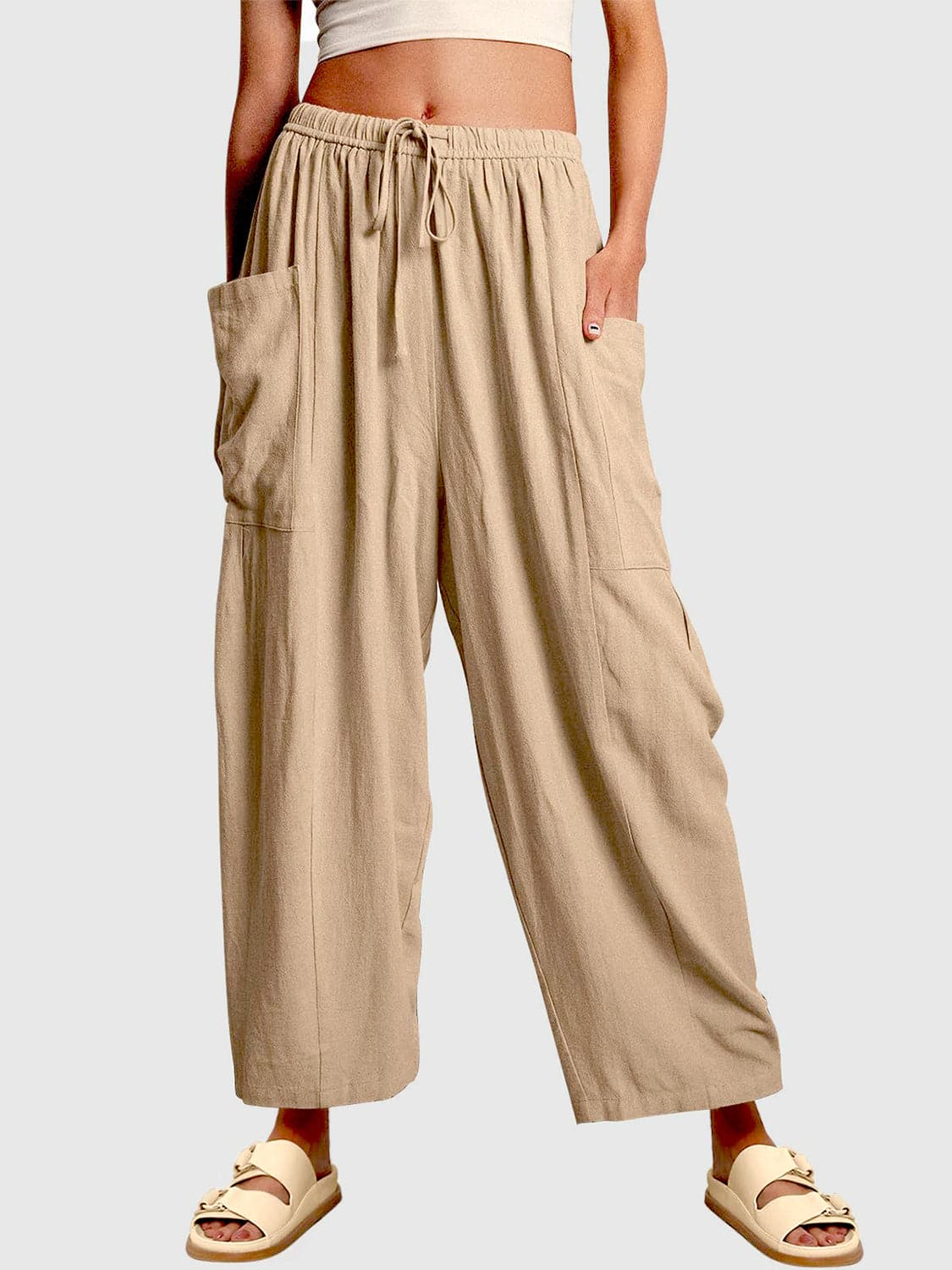 Full Size Wide Leg Pants with Pockets.