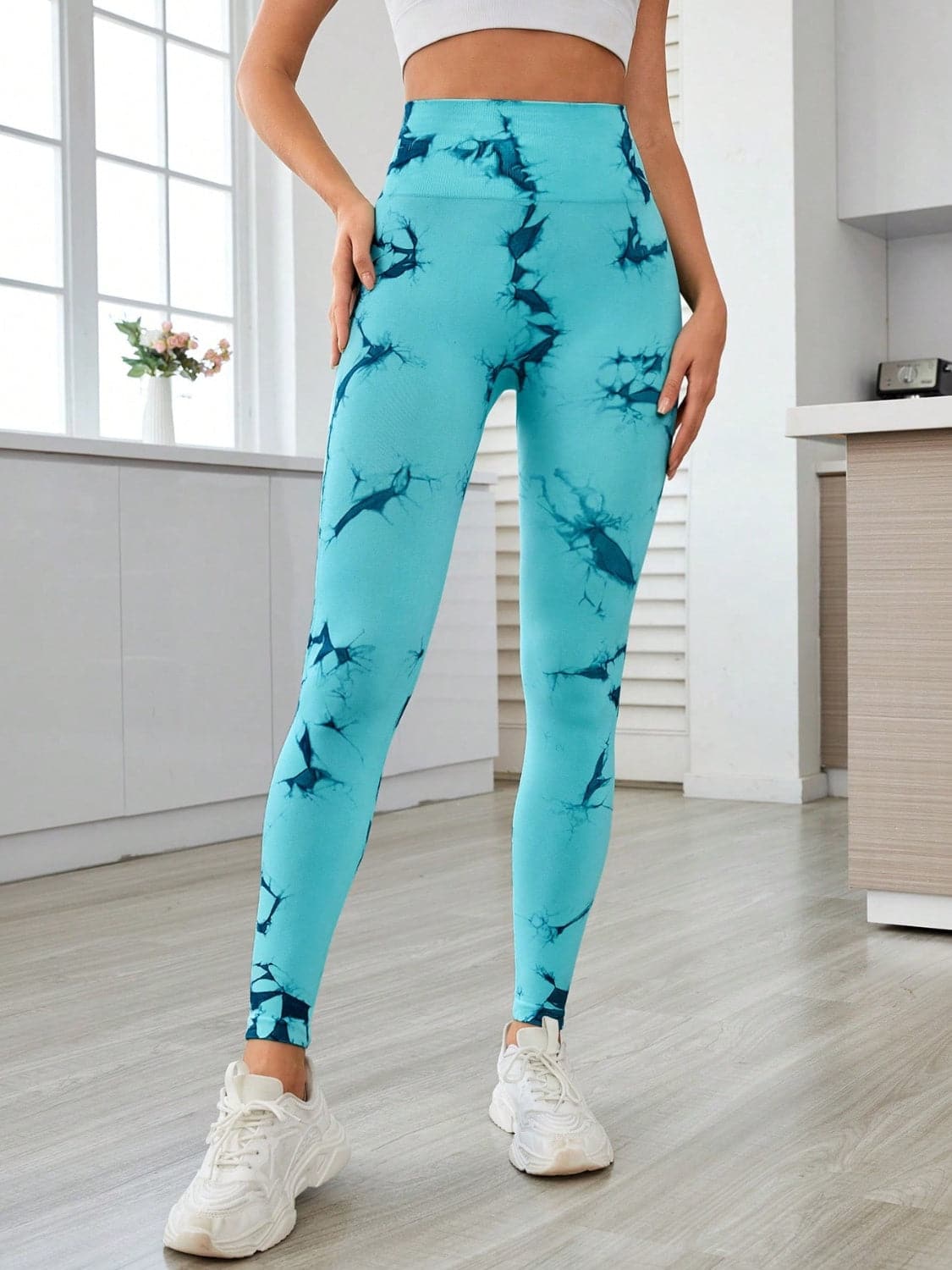 Printed High Waist Active Leggings.