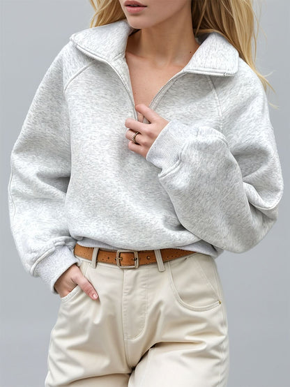 Half Zip Long Sleeve Sweatshirt