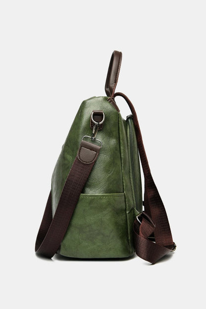 Stylish pu leather backpack - 12.2"