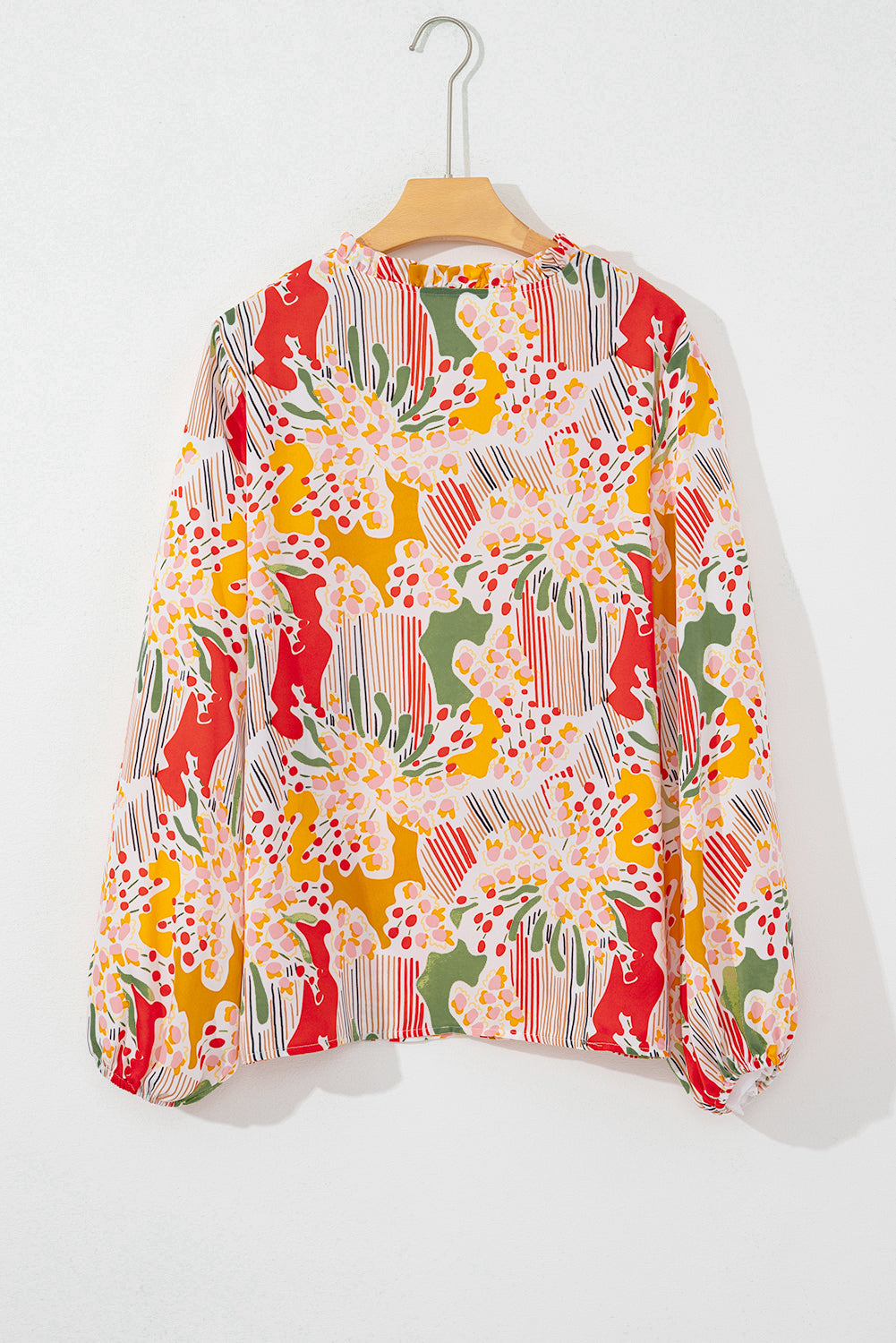 Floral abstract plus size blouse