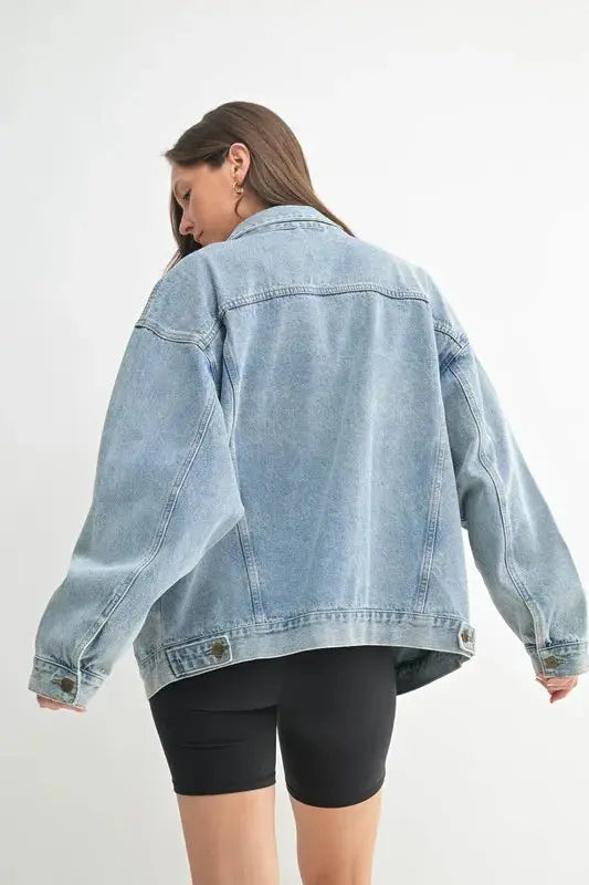 Mono B Boxy Cut Denim Jacket - Love Salve 