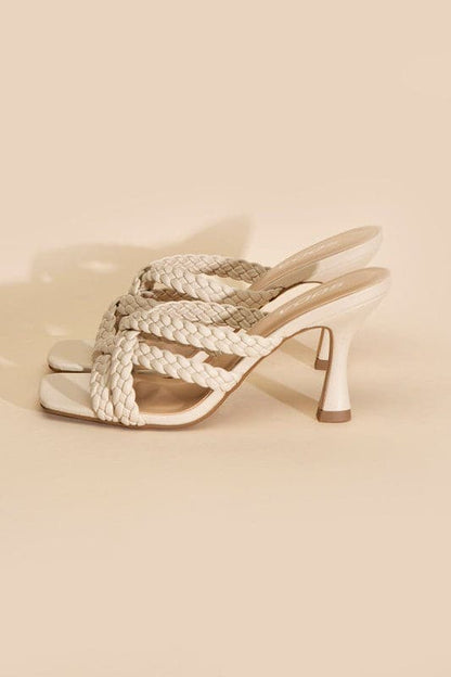 KELLAN-S Double Cross Braided Heels.