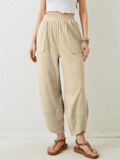 Lovelet Wide-Leg Comfort Pants with Elastic Waist