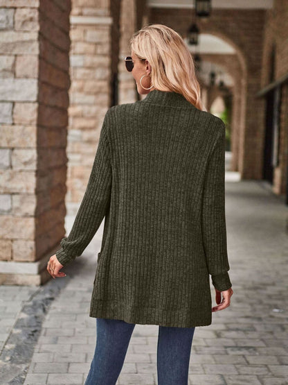 Open Front Cardigan with Pockets.