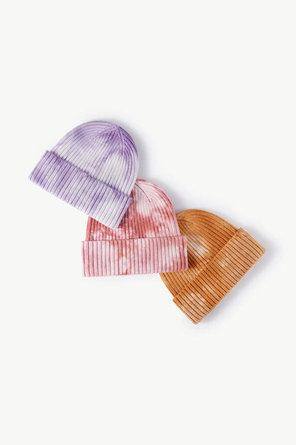 Tie-Dye Ribbed Cuffed Beanie.