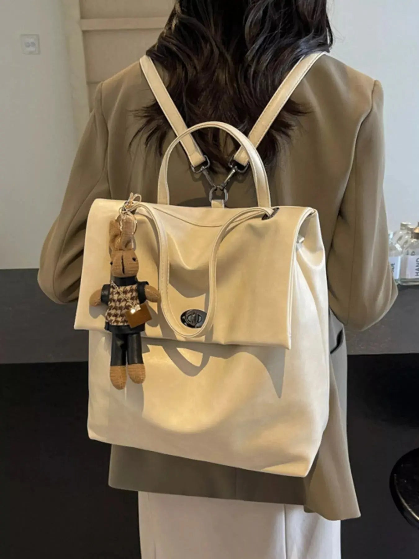 Leather Flap Backpack Bag Simply Love