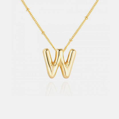 Golden Glow Bubble Initial Necklace – Make Your Statement Shine!