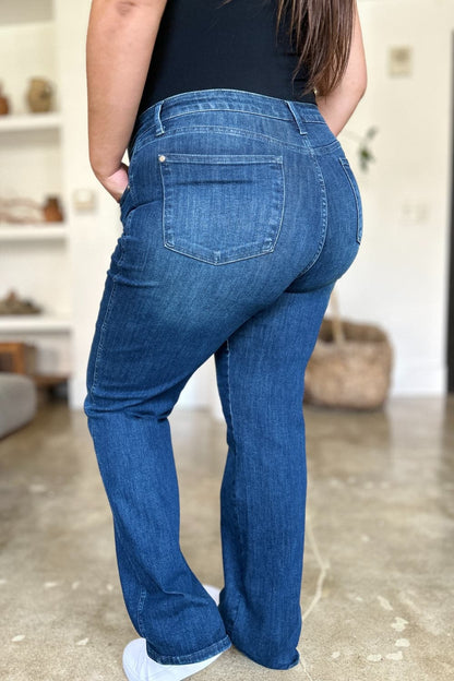 Judy Blue Full Size Tummy Control Straight Jeans.