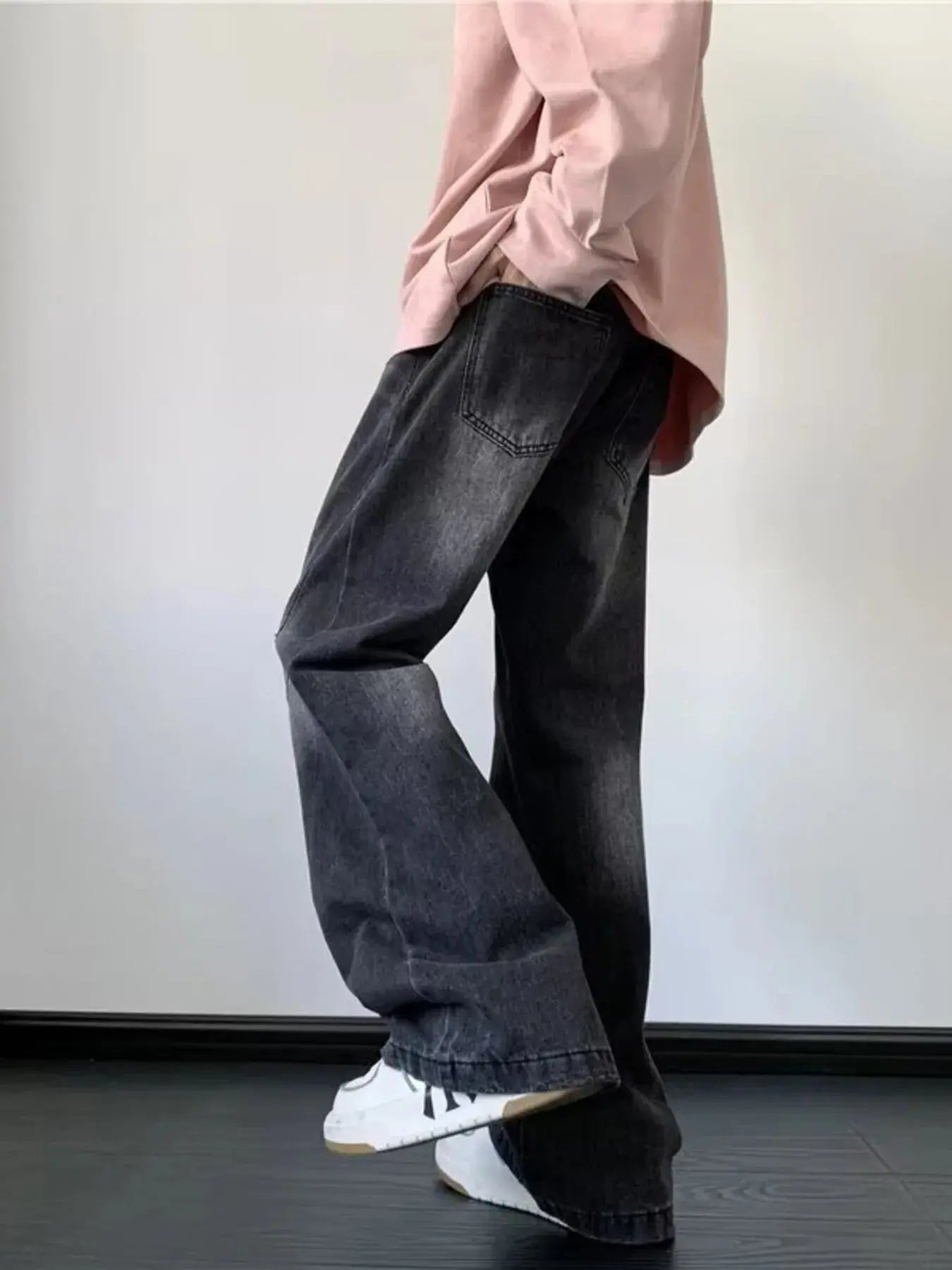 Men's Full Size Vintage Wash Wide Leg Jeans Plus Size Simply Love