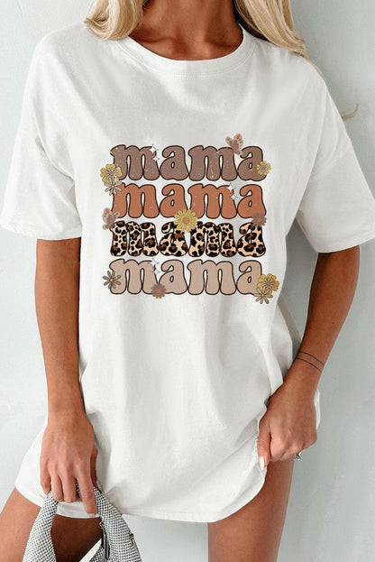 MAMA Round Neck Half Sleeve T-Shirt.