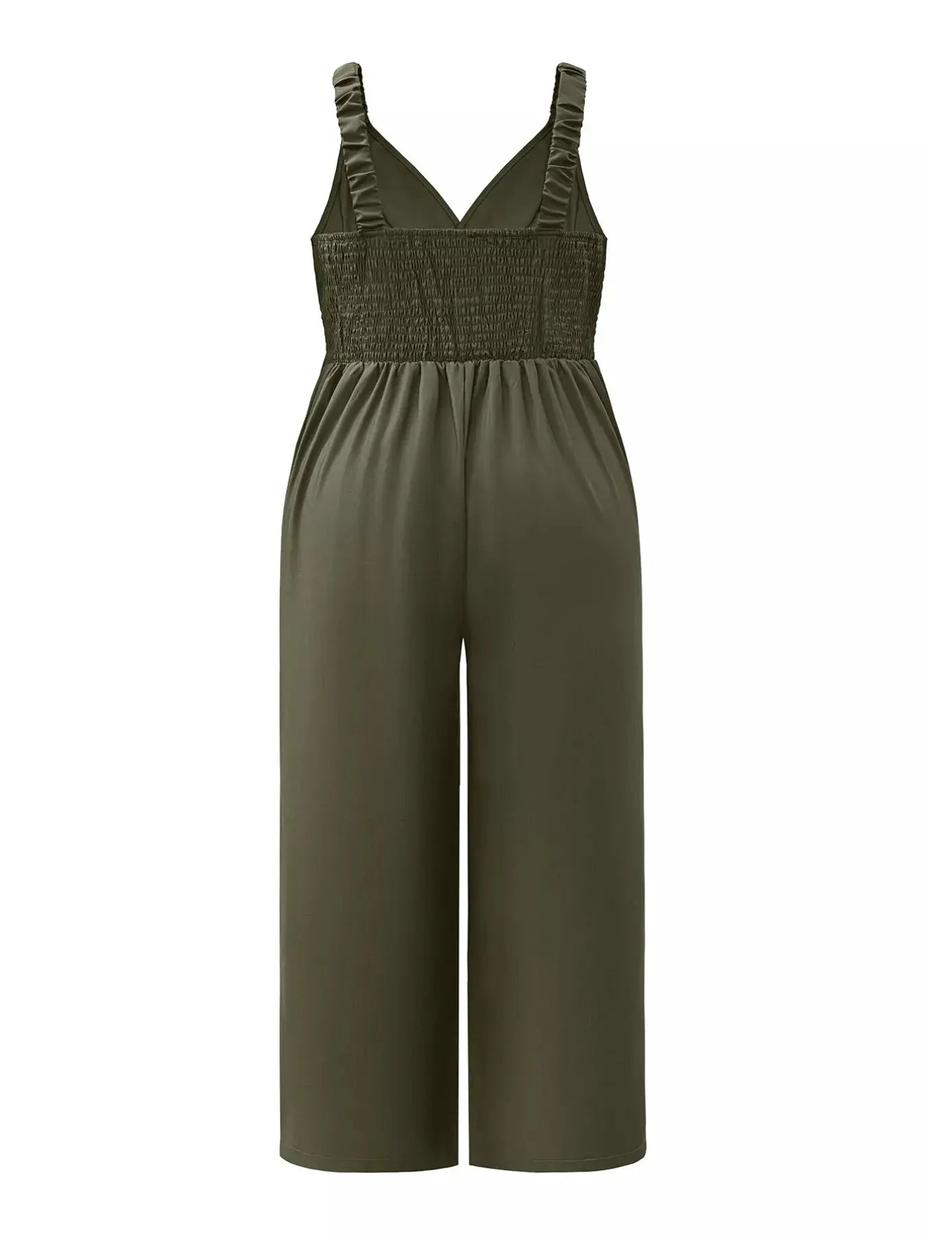 Plus Size Smocked Wide Leg Jumpsuit Simply Love