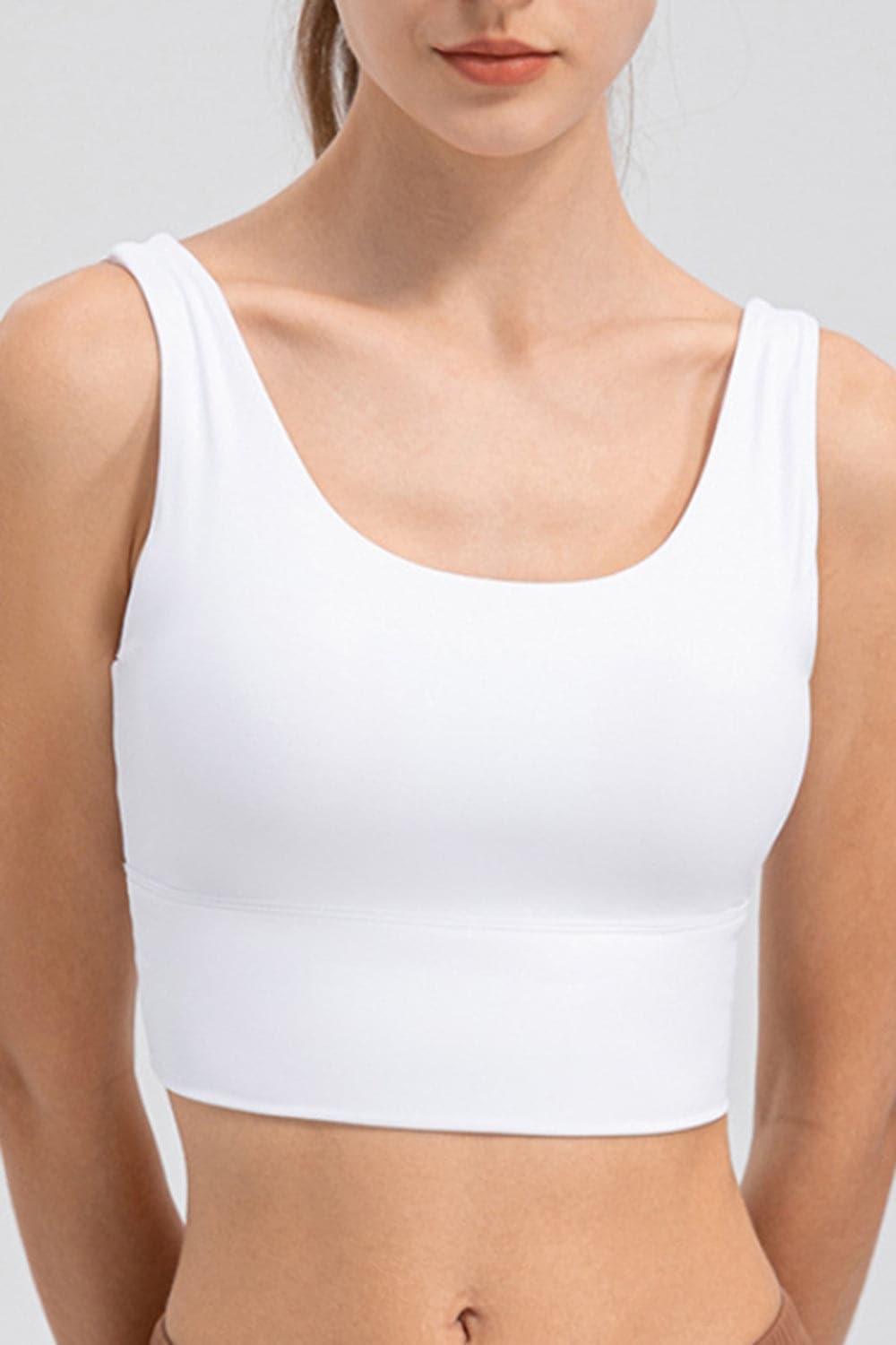 Scoop Neck Wide Strap Active Tank.