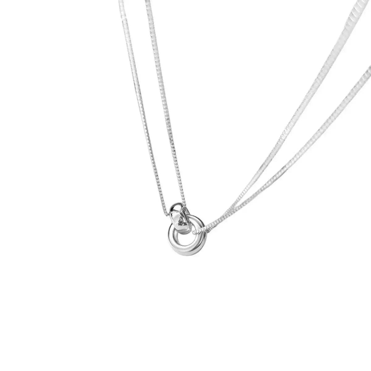 Double Strand 925 Sterling Silver Necklace Simply Love