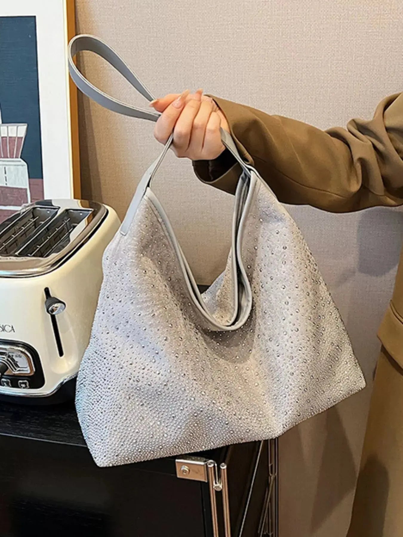 Rhinestone Tote Bag Simply Love