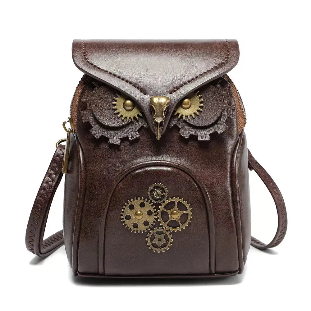 Steampunk Owl Design Crossbody Bag Simply Love