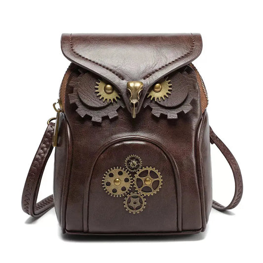 Steampunk Owl Design Crossbody Bag Simply Love