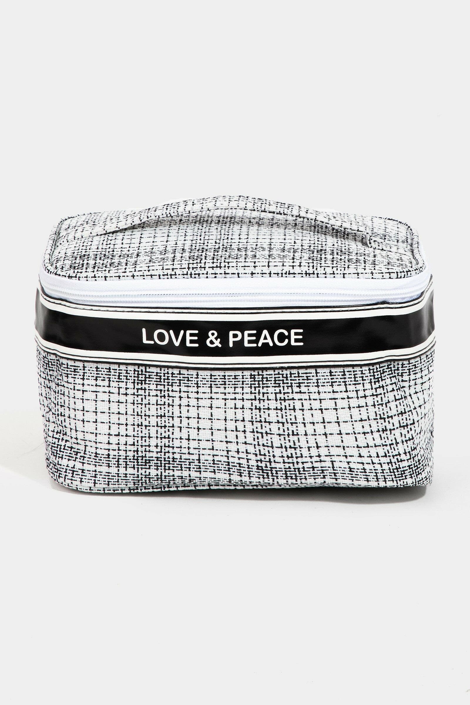 Fame Love & Peace Striped Handle Bag.