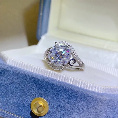 3 Carat Moissanite 925 Sterling Silver Ring.