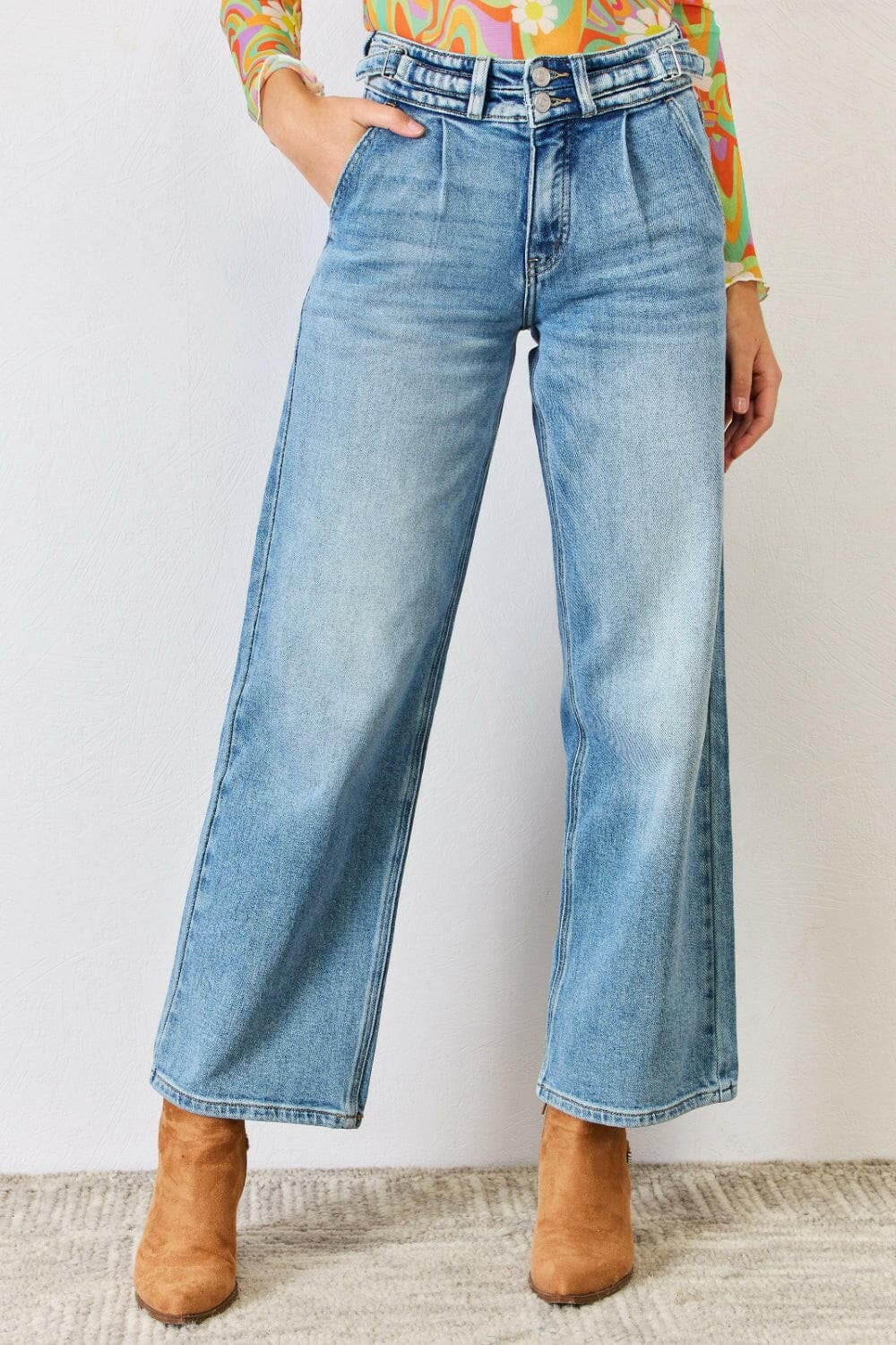 Kancan High Waist Wide Leg Jeans.