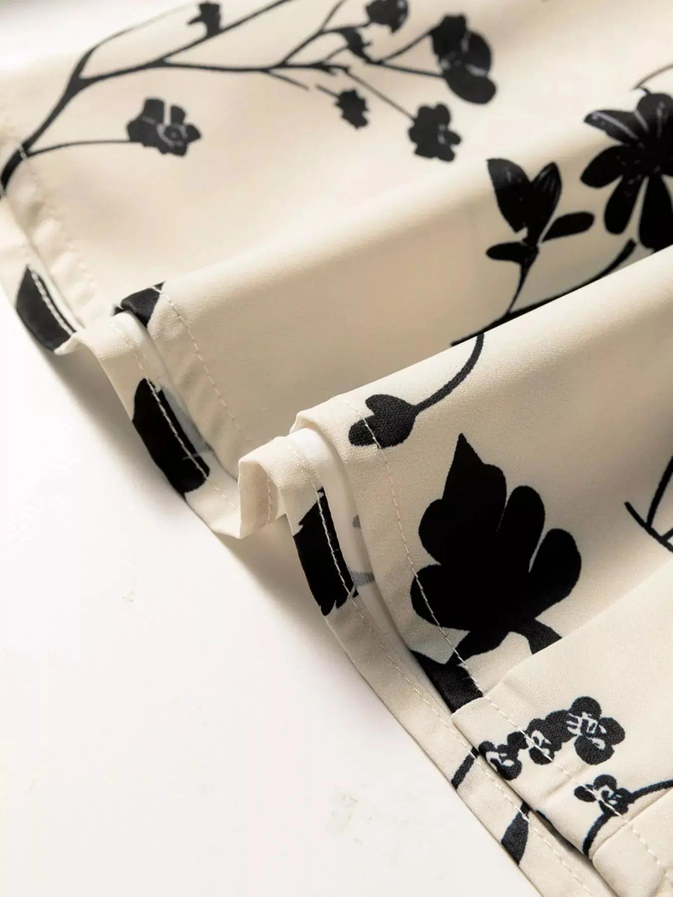 Floral Print Split Neck Long Sleeve Blouse Simply Love