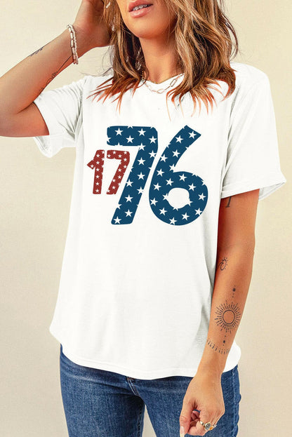 1776 Round Neck Short Sleeve T-Shirt.