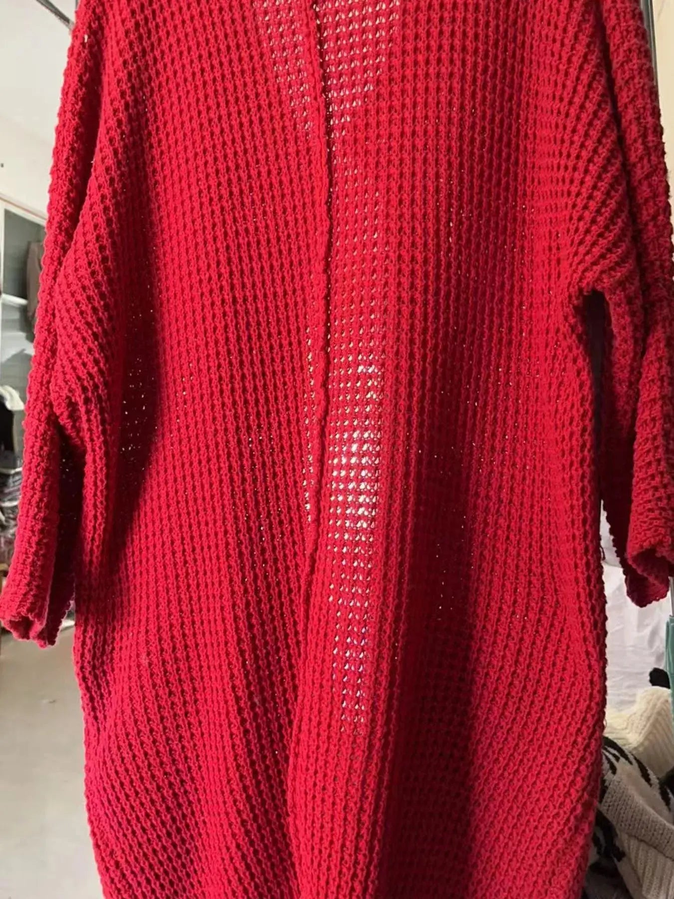 Full Size Chunky Knit Open Front Cardigan Plus Size Simply Love