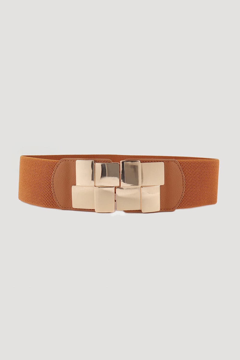 Geometric Buckle Elastic Wide Belt.