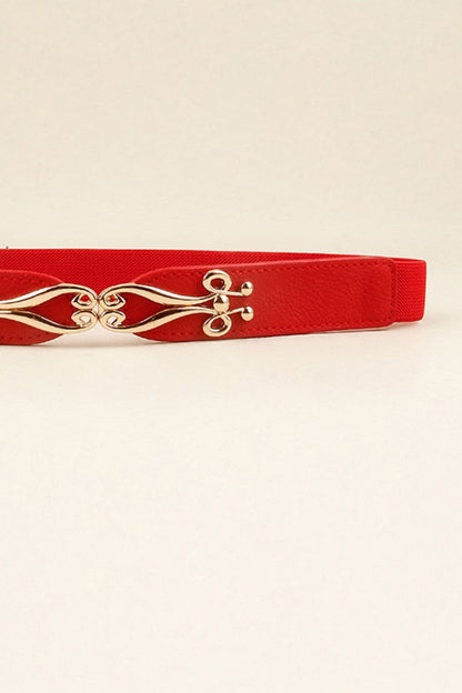 Alloy Buckle Elastic Belt.