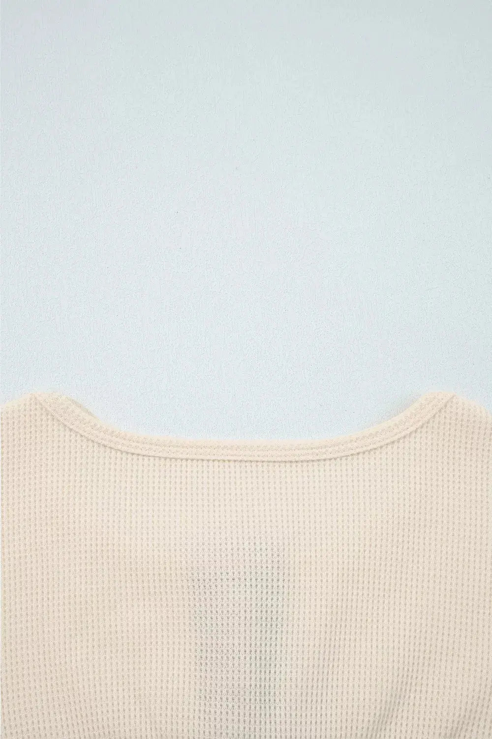 Waffle Knit Plaid Patchwork Long Sleeve Blouse Simply Love