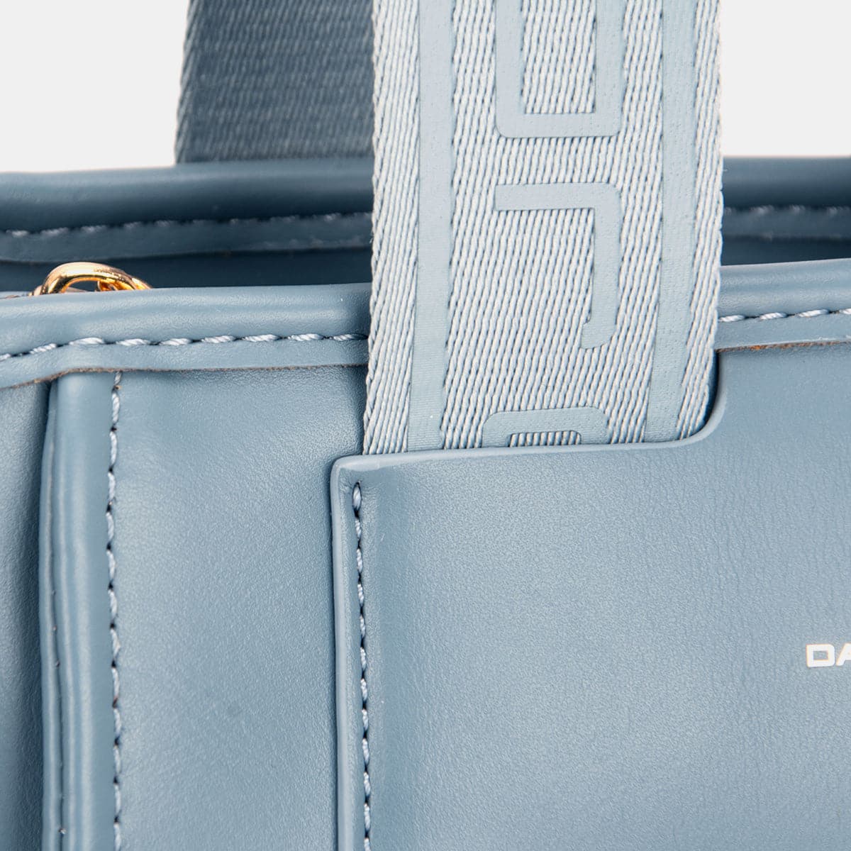 David Jones Small Handbag with Embossed Pattern Handles.