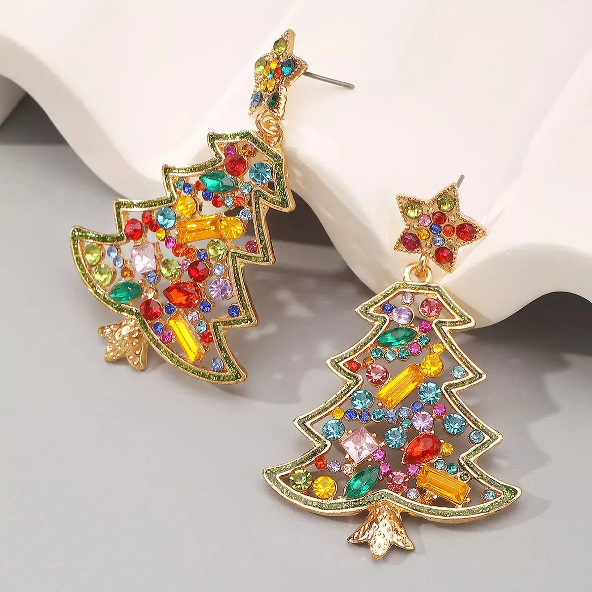 Christmas Tree Dangle Earrings Simply Love