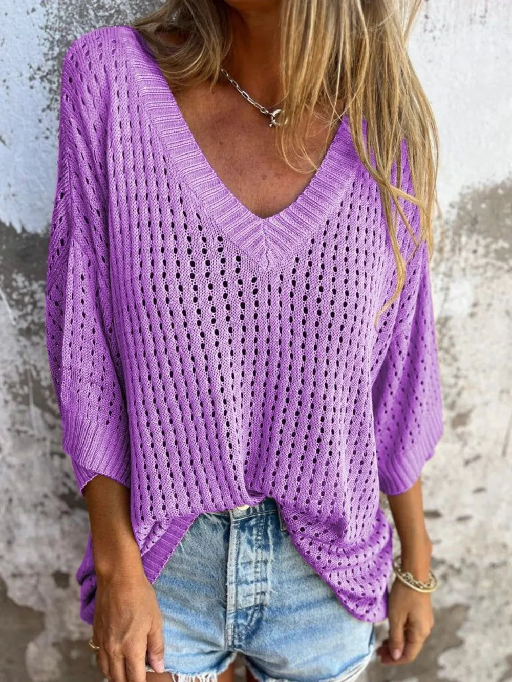 Simply Love: Openwork Knit Cover-Up