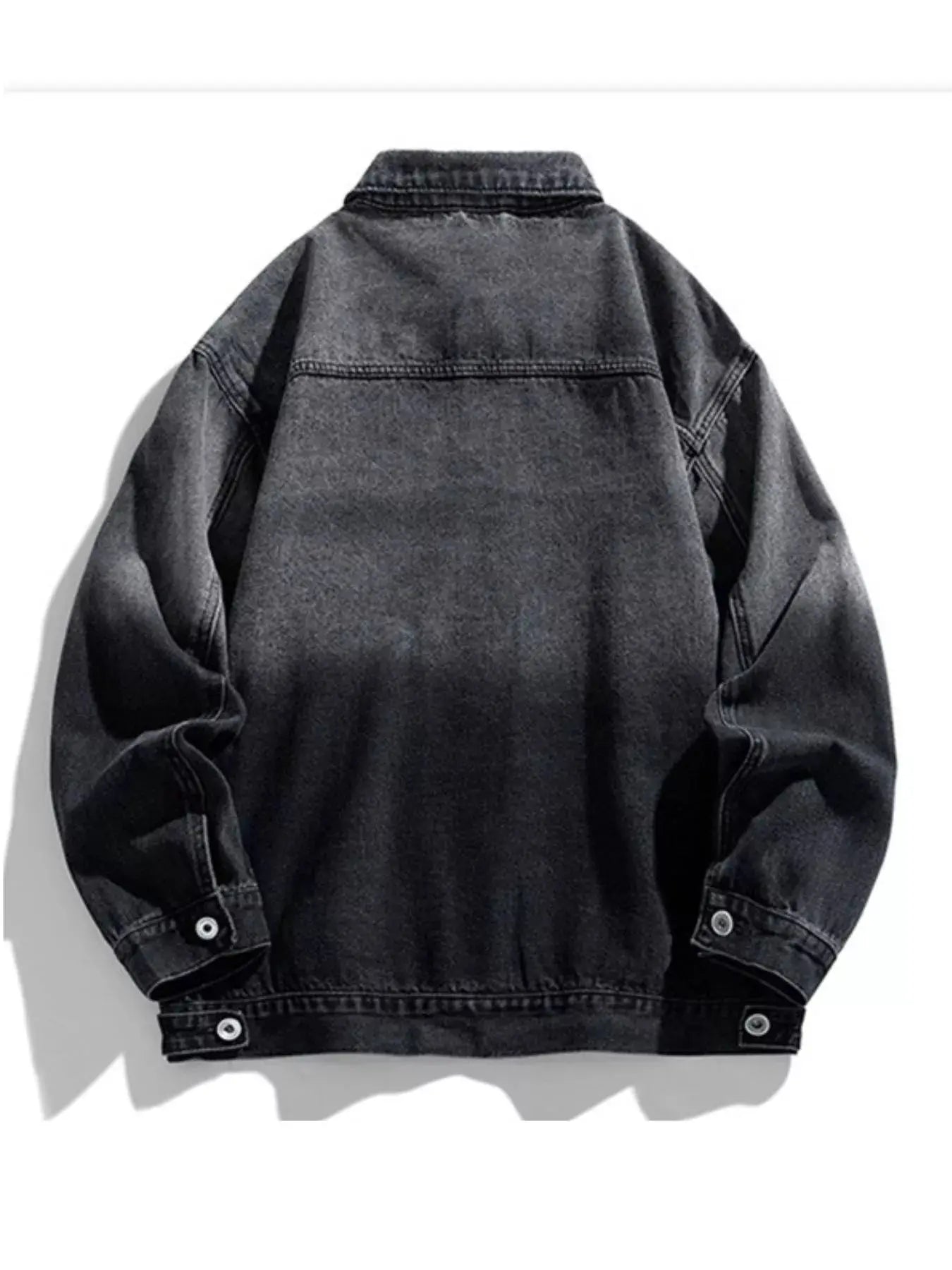 Men's Washed Button Up Denim Jacket Simply Love