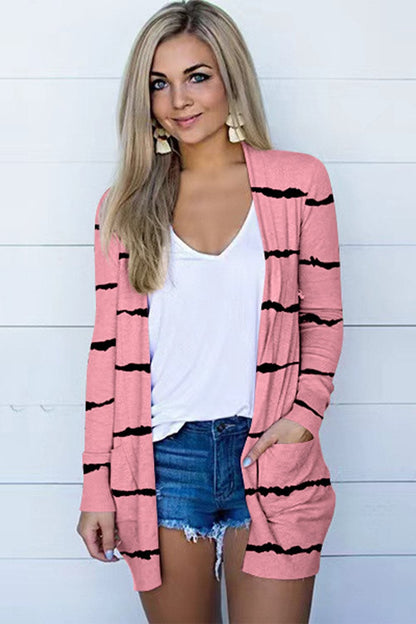 Printed Long Sleeve Cardigan.