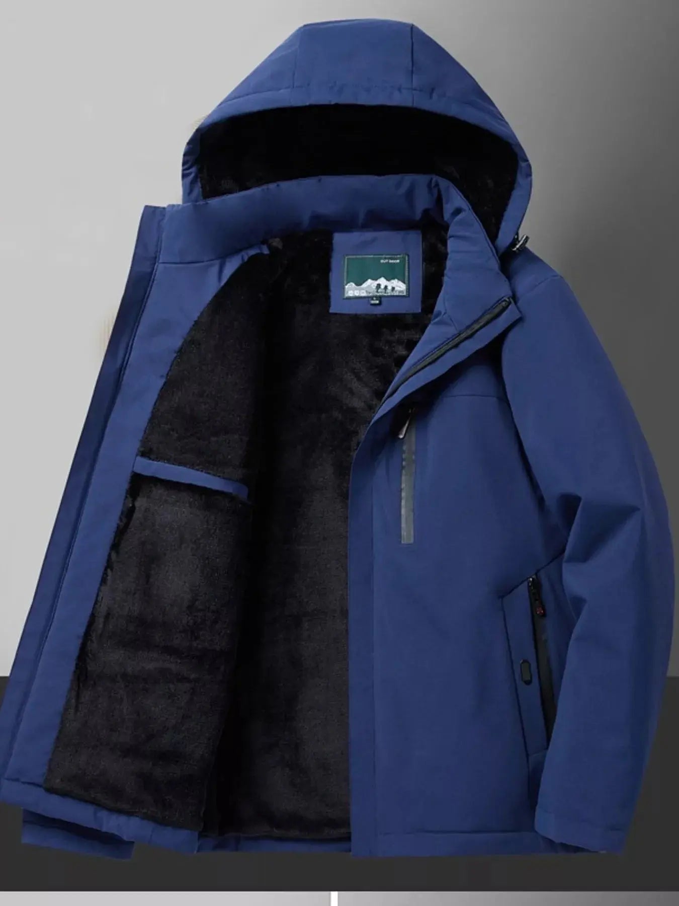 Men's Plus Size Warm Fleece Lined Hooded Winter Coat Simply Love